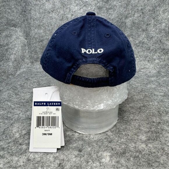 Polo Ralph Lauren Hat Baseball Cap Bear USA Sweater Baby Infant 3-9 Months Blue - Picture 2 of 9